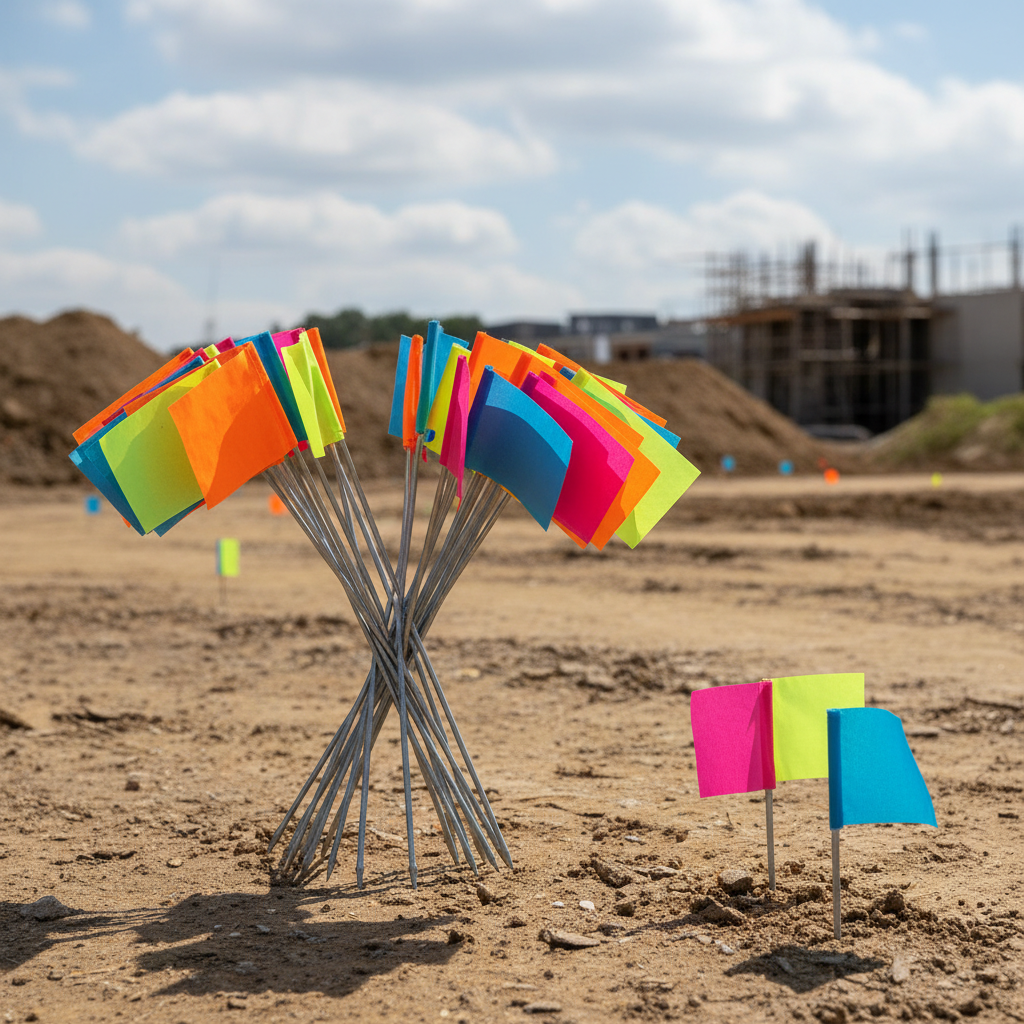 Landscape site marking flags pack of 100